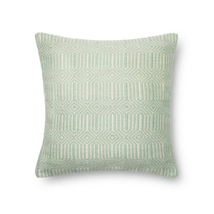 Aqua / Ivory Pillow — a Loloi pillow at Laurie Yapp Home.
