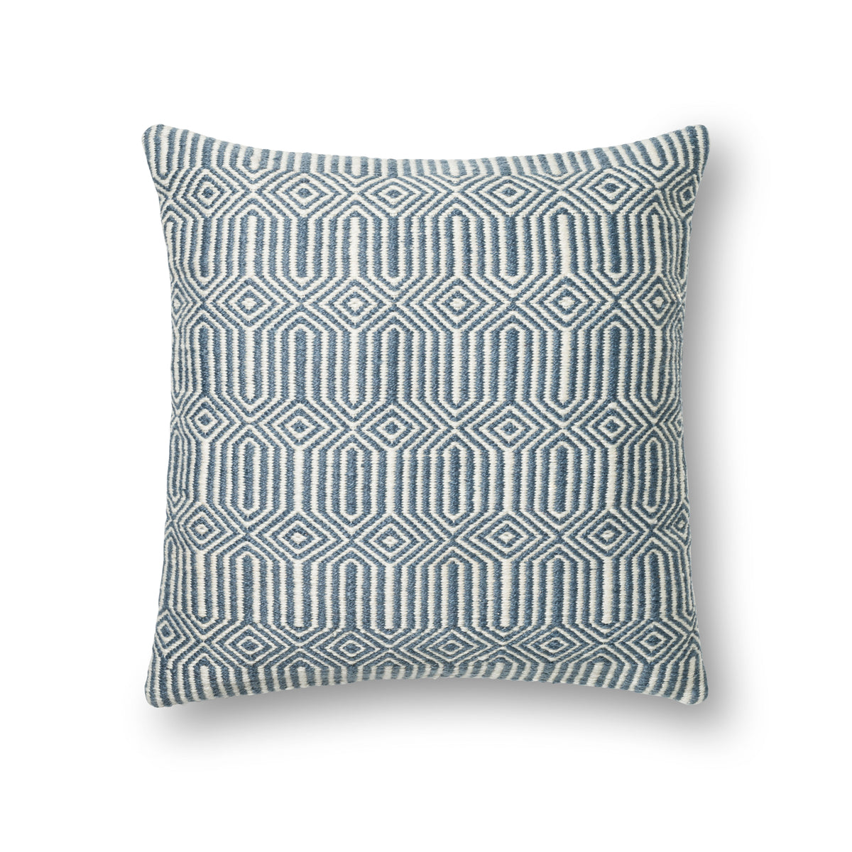 Blue / Ivory Pillow (Pattern 1) — a Loloi pillow at Laurie Yapp Home.