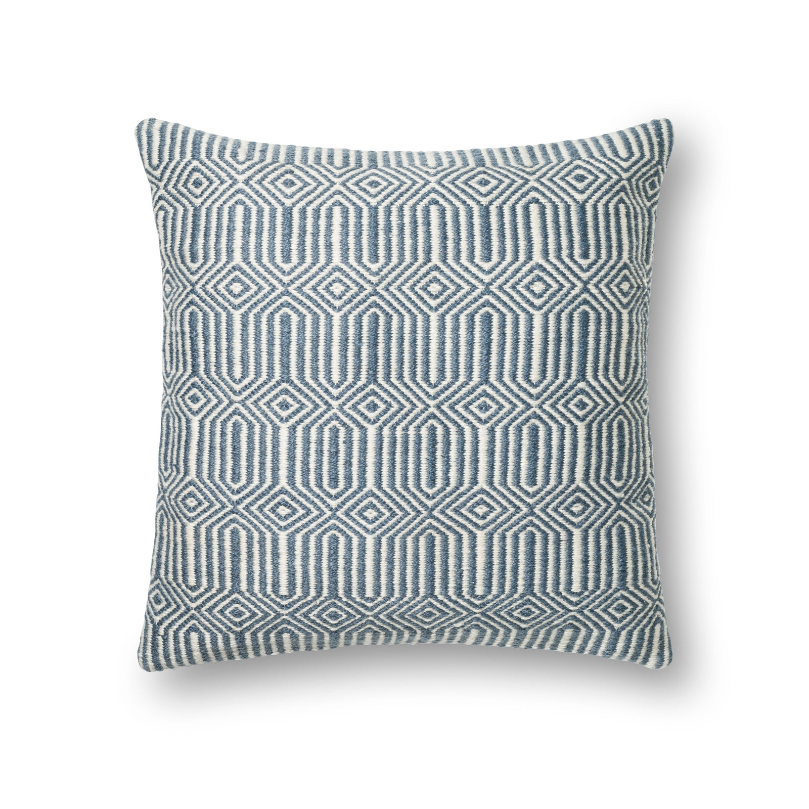 Blue / Ivory Pillow (Pattern 1) — a Loloi pillow at Laurie Yapp Home.