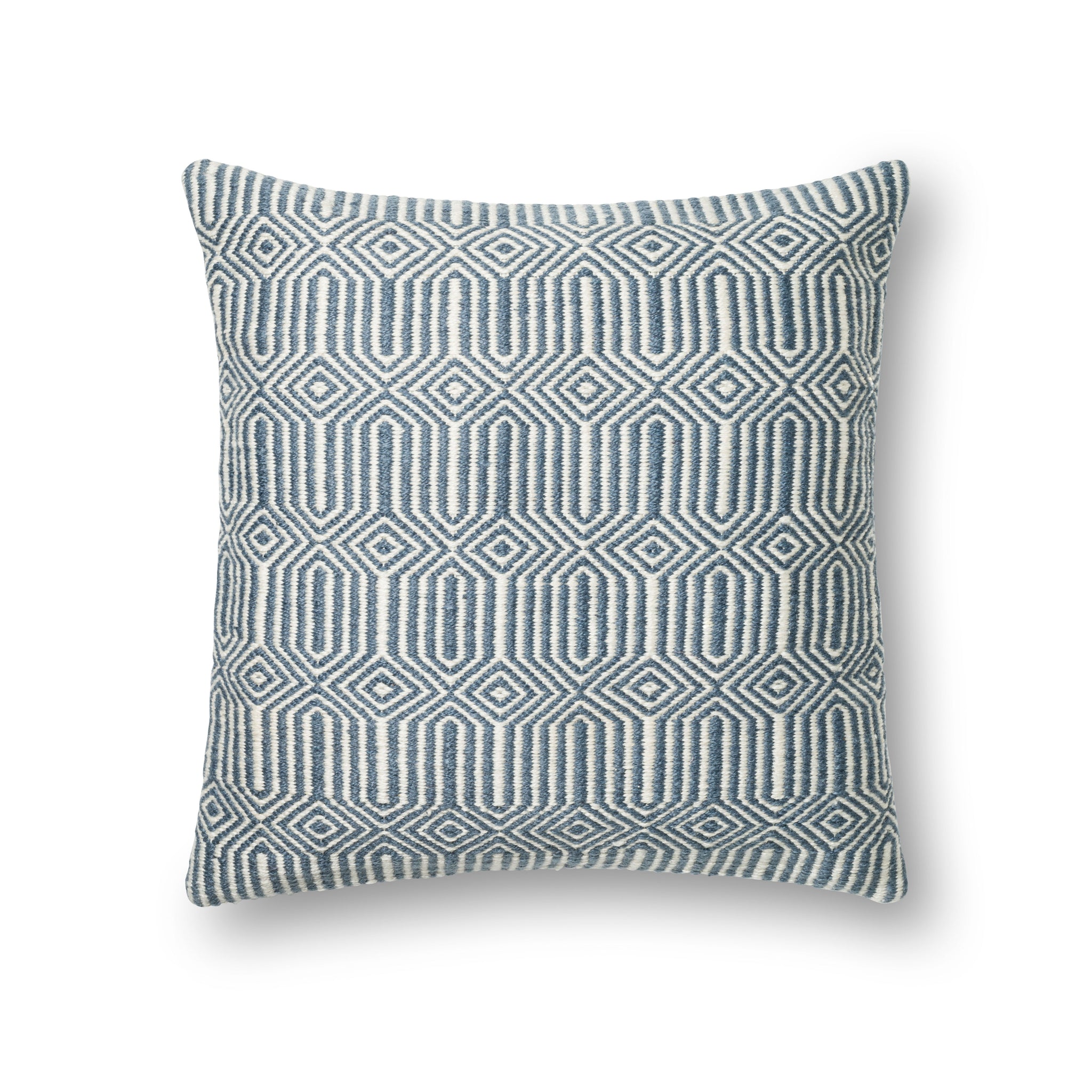 Blue / Ivory Pillow (Pattern 1) — a Loloi pillow at Laurie Yapp Home.