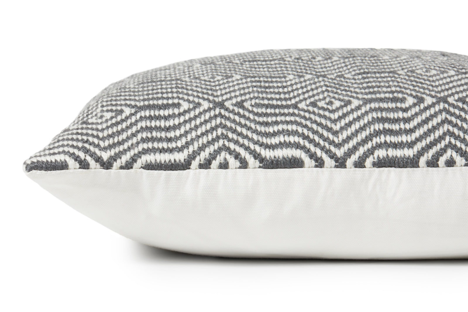 Charcoal / White Pillow — a Loloi pillow at Laurie Yapp Home.