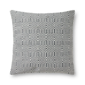 Charcoal / White Pillow — a Loloi pillow at Laurie Yapp Home.