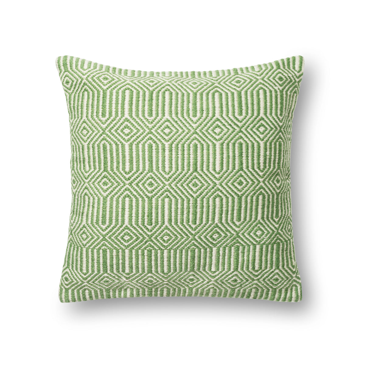 Green / Ivory Pillow (Pattern 1) — a Loloi pillow at Laurie Yapp Home.