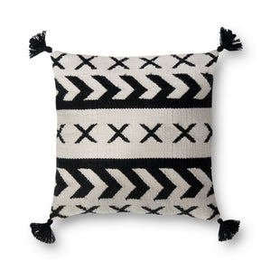 Black / Ivory Pillow (Pattern 4) — a Loloi pillow at Laurie Yapp Home.