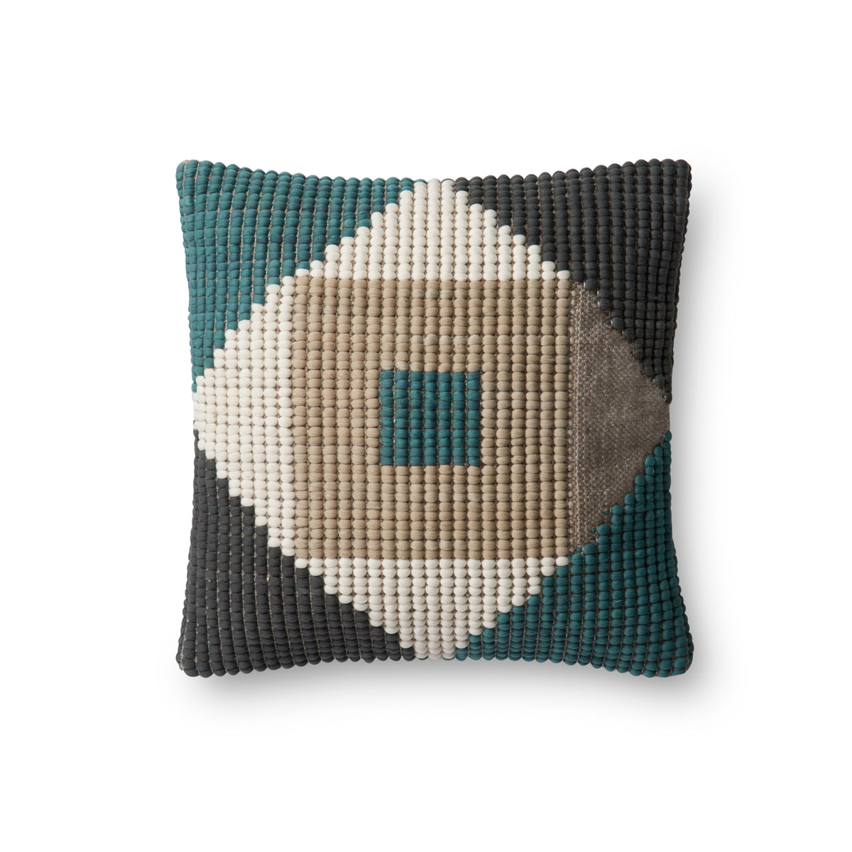 Teal / Multi Pillow (Pattern 1) — a Loloi pillow at Laurie Yapp Home.