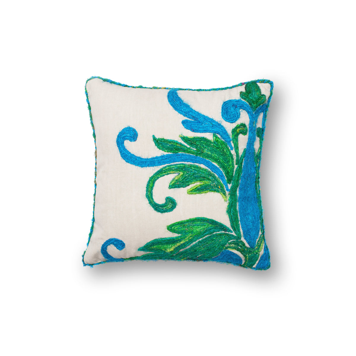 Green / Blue Pillow — a Loloi pillow at Laurie Yapp Home.