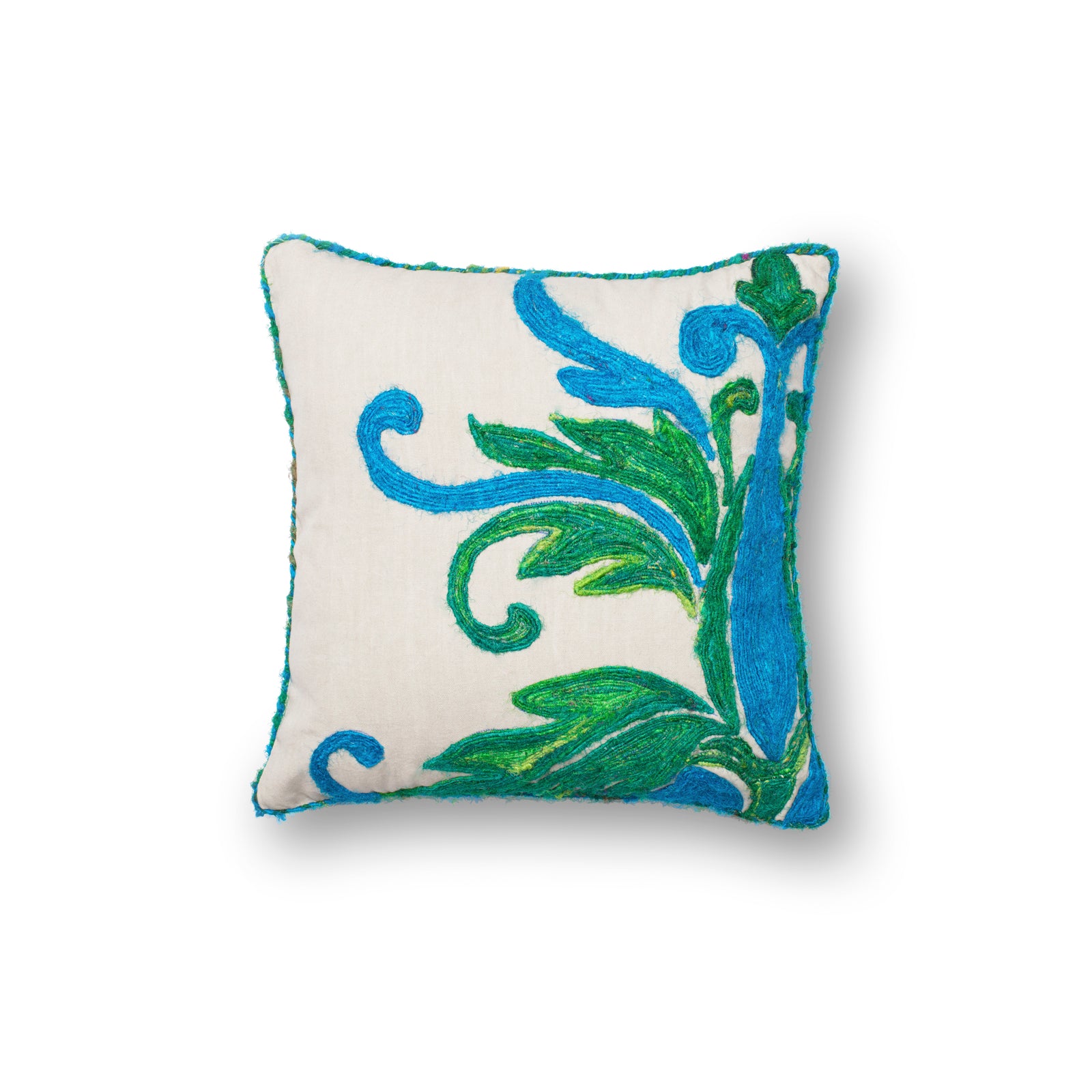 Green / Blue Pillow — a Loloi pillow at Laurie Yapp Home.