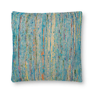 Blue / Multi Pillow (Pattern 1) — a Loloi pillow at Laurie Yapp Home.