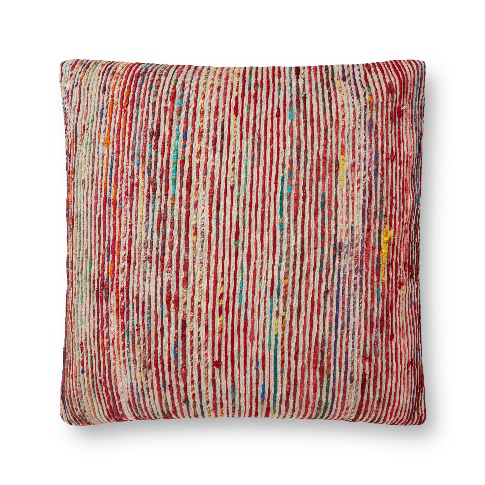 Red / Multi Pillow (Pattern 2) — a Loloi pillow at Laurie Yapp Home.