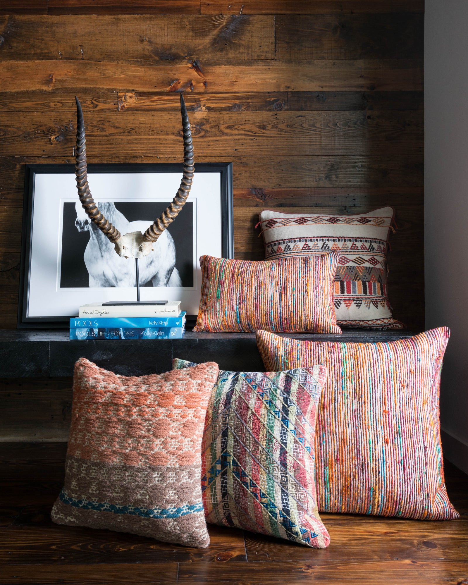 Rust / Multi Pillow (Pattern 1) — a Loloi pillow at Laurie Yapp Home.