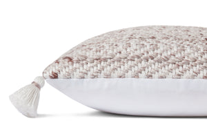 Blush / Natural Pillow shown from a different angle to reveal its pattern.