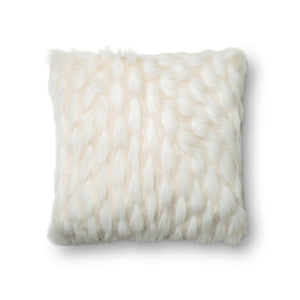 White Pillow (Pattern 1) — a Loloi pillow at Laurie Yapp Home.