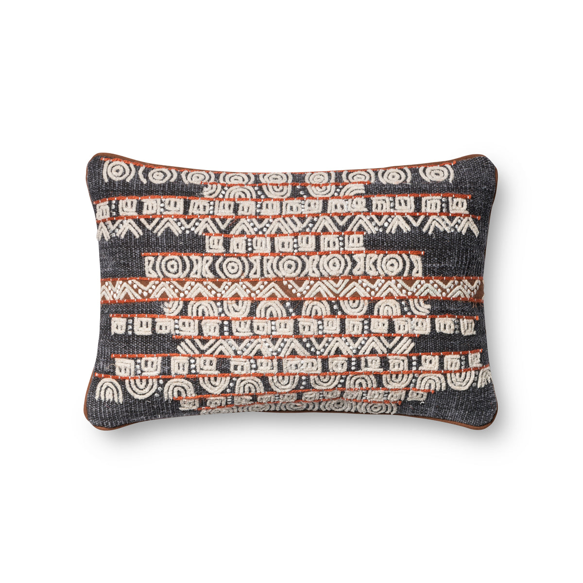 Blue / Rust Pillow — a Loloi pillow at Laurie Yapp Home.