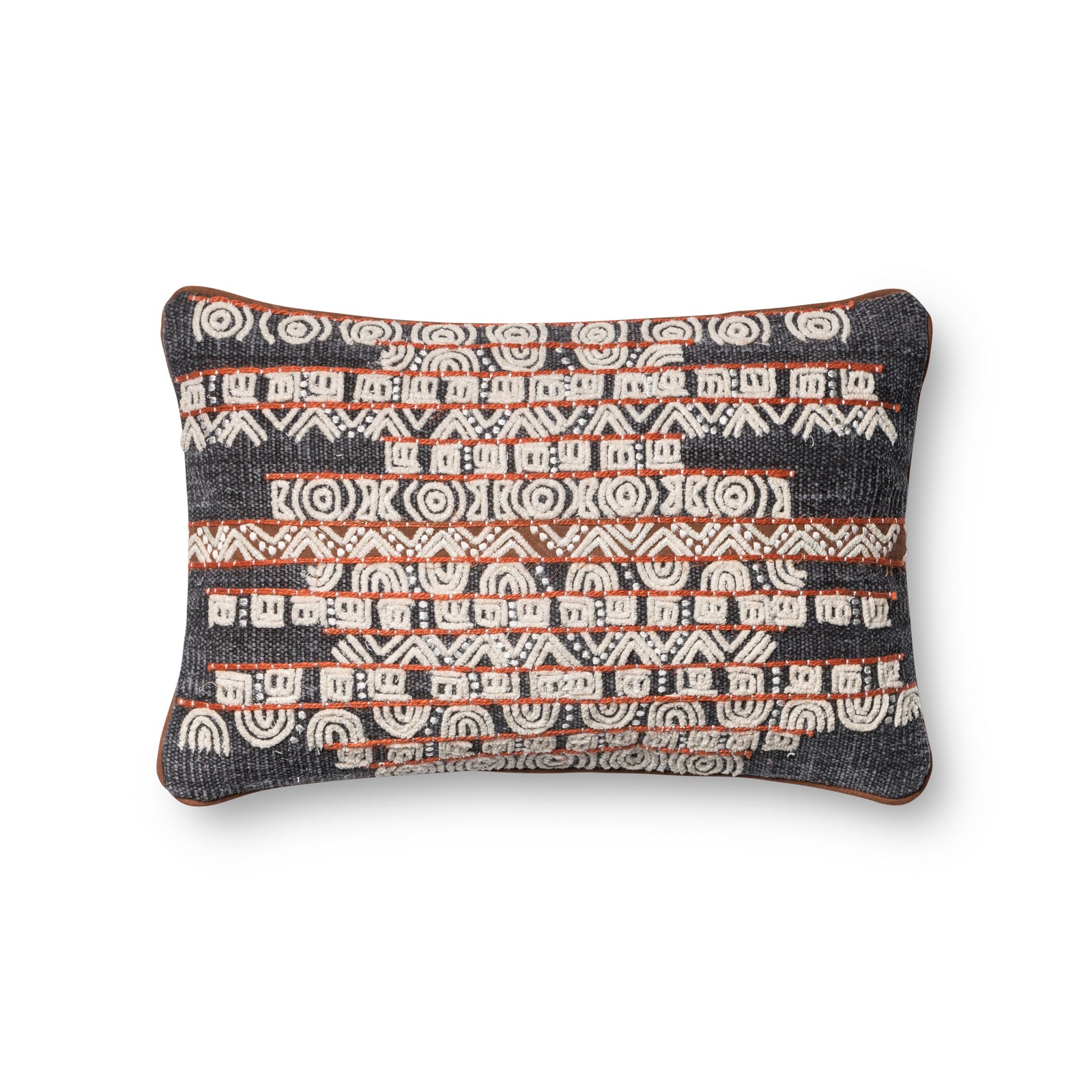 Blue / Rust Pillow — a Loloi pillow at Laurie Yapp Home.