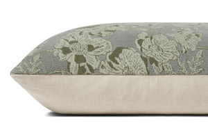 Matilda Silver Sage Pillow shown from a different angle to reveal its pattern.