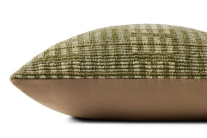 Vinnie Green Pillow shown from a different angle to reveal its pattern.
