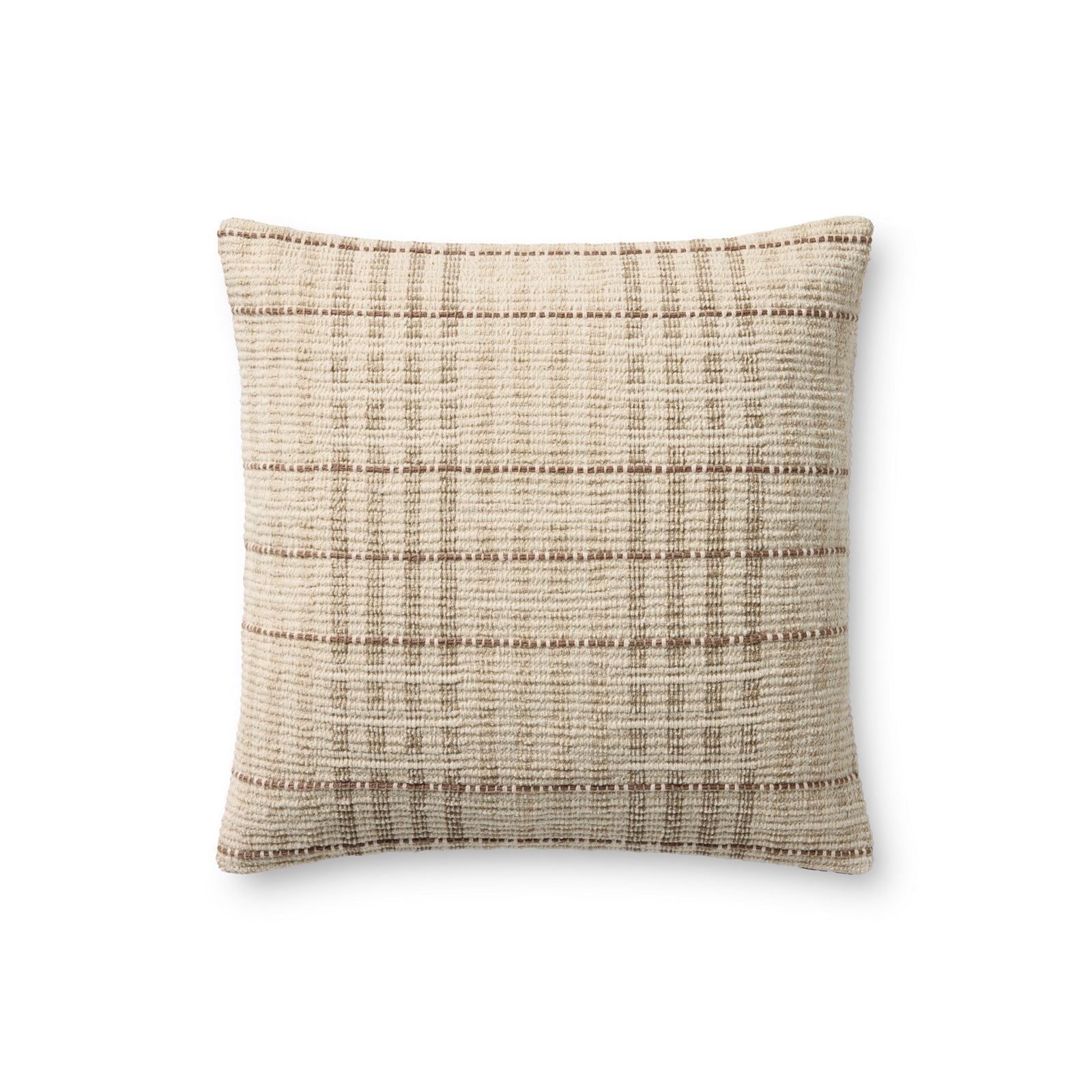 Vinnie Ivory / Brown Pillow — a Loloi pillow at Laurie Yapp Home.
