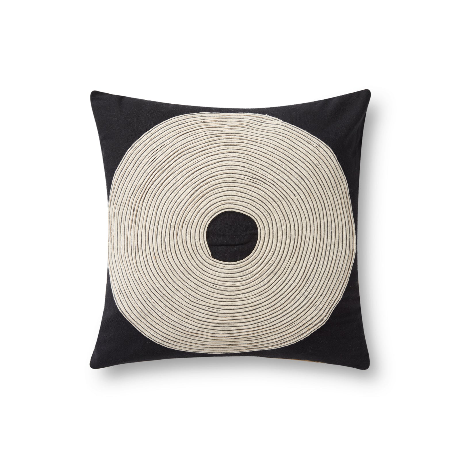 Black / Natural Pillow (Pattern 1) — a Loloi pillow at Laurie Yapp Home.