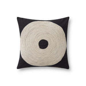 Black / Natural Pillow (Pattern 1) — a Loloi pillow at Laurie Yapp Home.