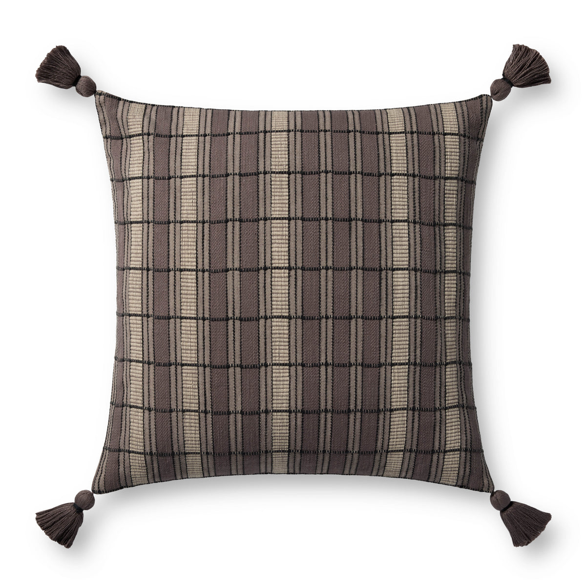 Brown / Beige Pillow — a Loloi pillow at Laurie Yapp Home.