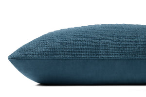 Harvey Blue Pillow shown from a different angle to reveal its pattern.