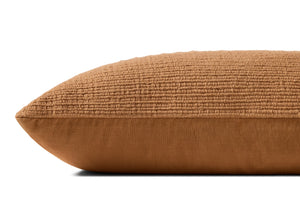 Harvey Orange Pillow shown from a different angle to reveal its pattern.