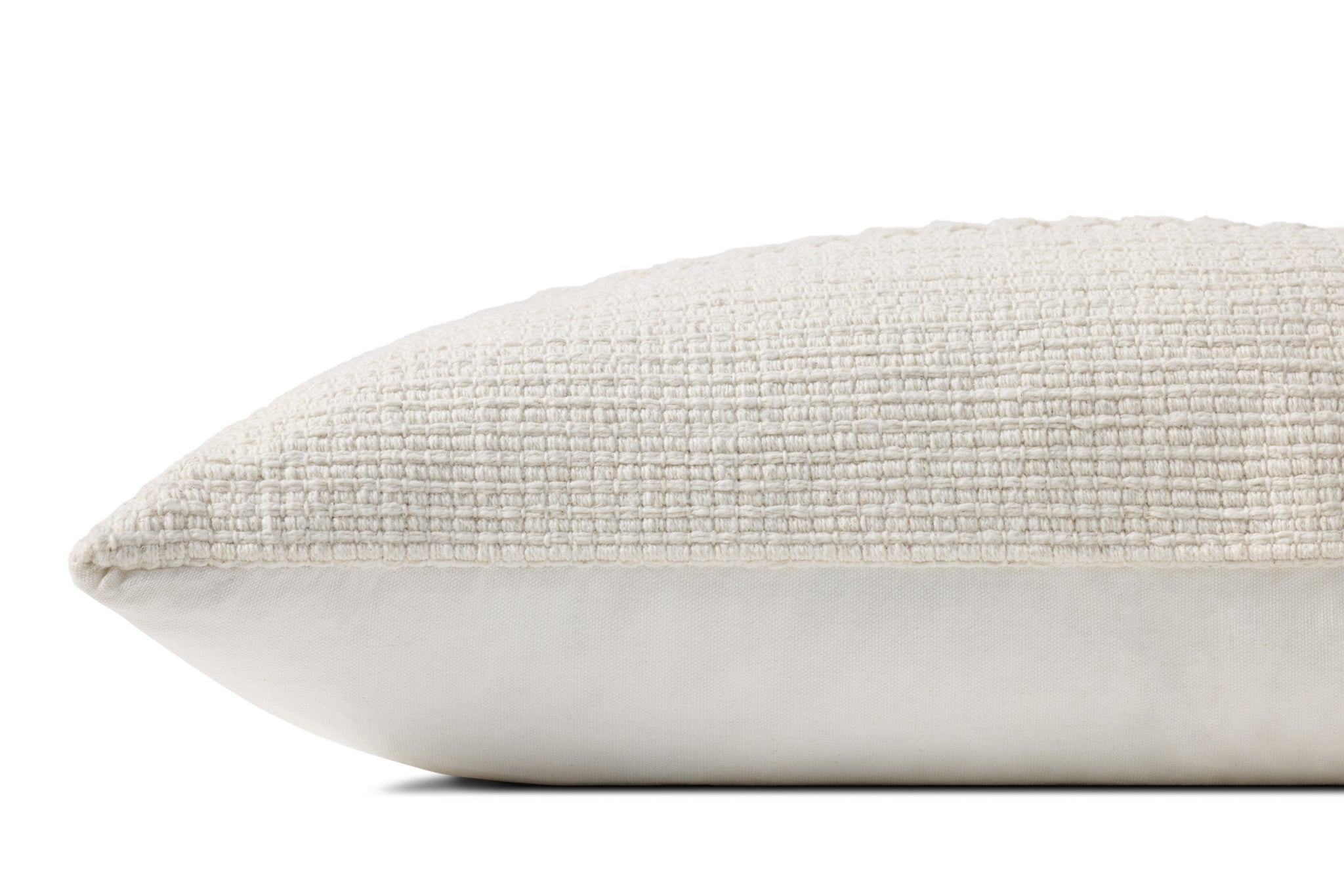 Harvey White Pillow shown from another angle.