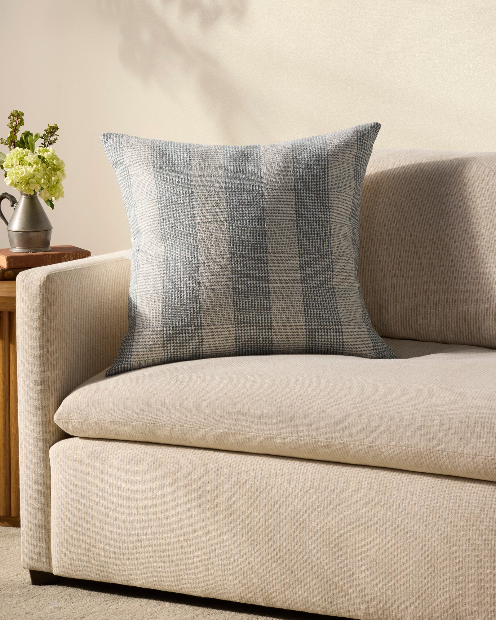 Auggie Blue / White Pillow — a Loloi pillow at Laurie Yapp Home.