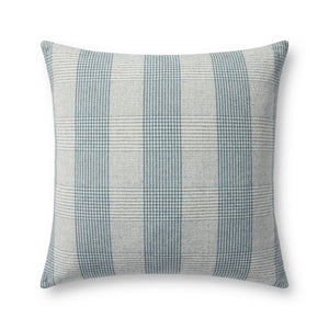 Auggie Blue / White Pillow — a Loloi pillow at Laurie Yapp Home.