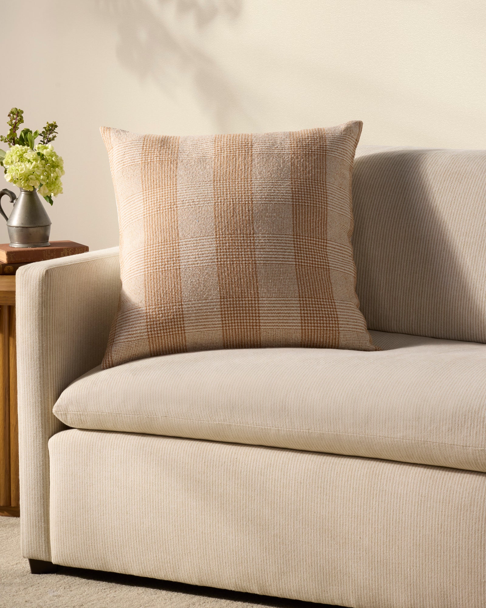 Auggie Orange / White Pillow — a Loloi pillow at Laurie Yapp Home.