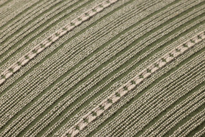 Howie Green / Natural Pillow shown from a different angle to reveal its pattern.