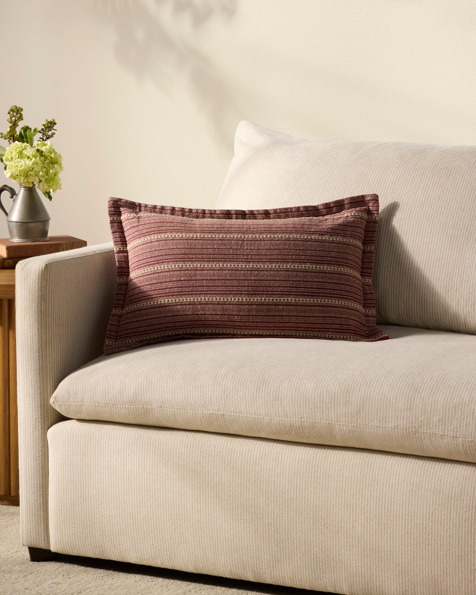 Howie Wine / Natural Pillow — a Loloi pillow at Laurie Yapp Home.