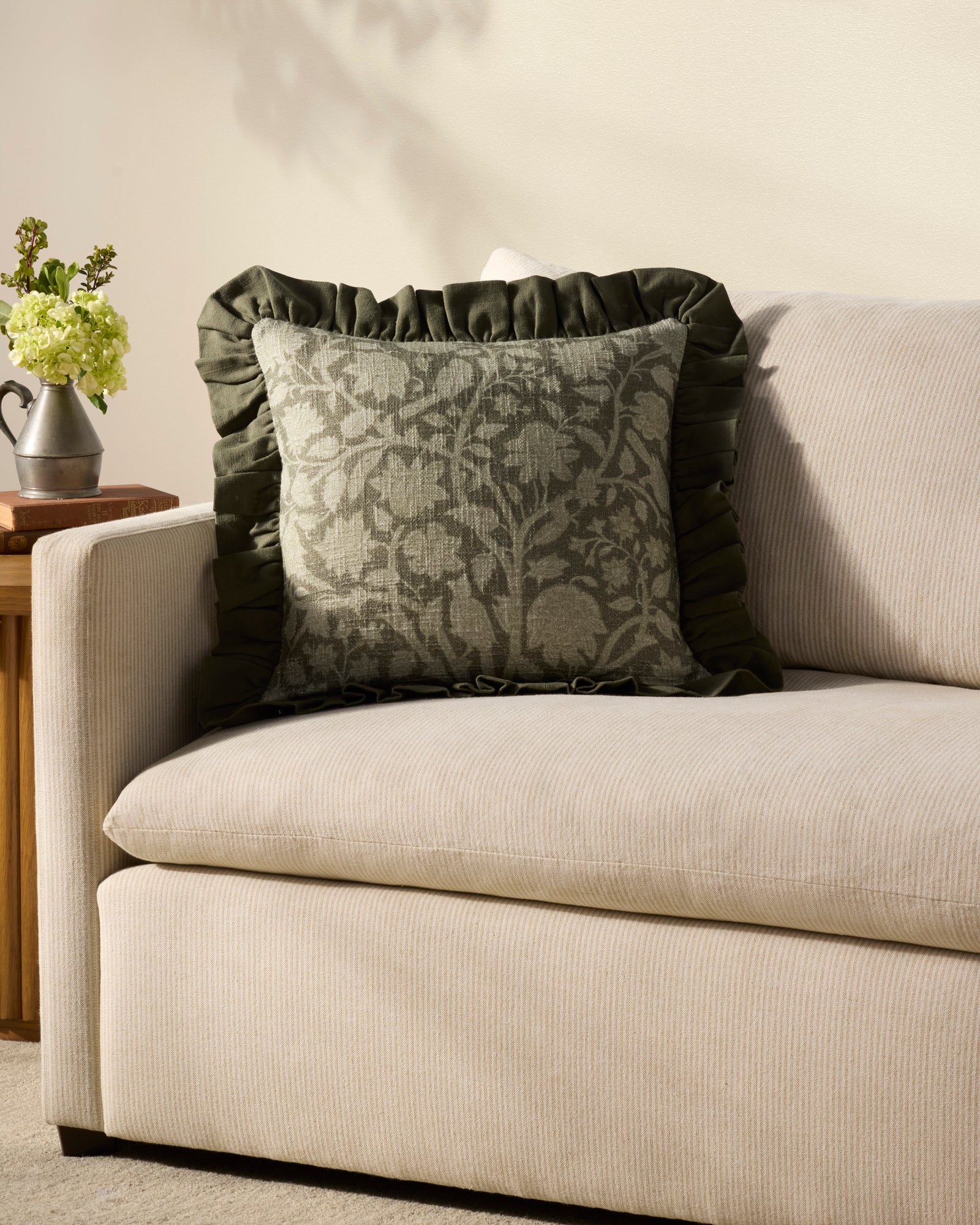 Kathleen Green Pillow — a Loloi pillow at Laurie Yapp Home.