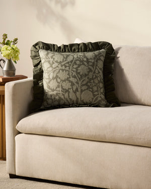 Kathleen Green Pillow shown from another angle.