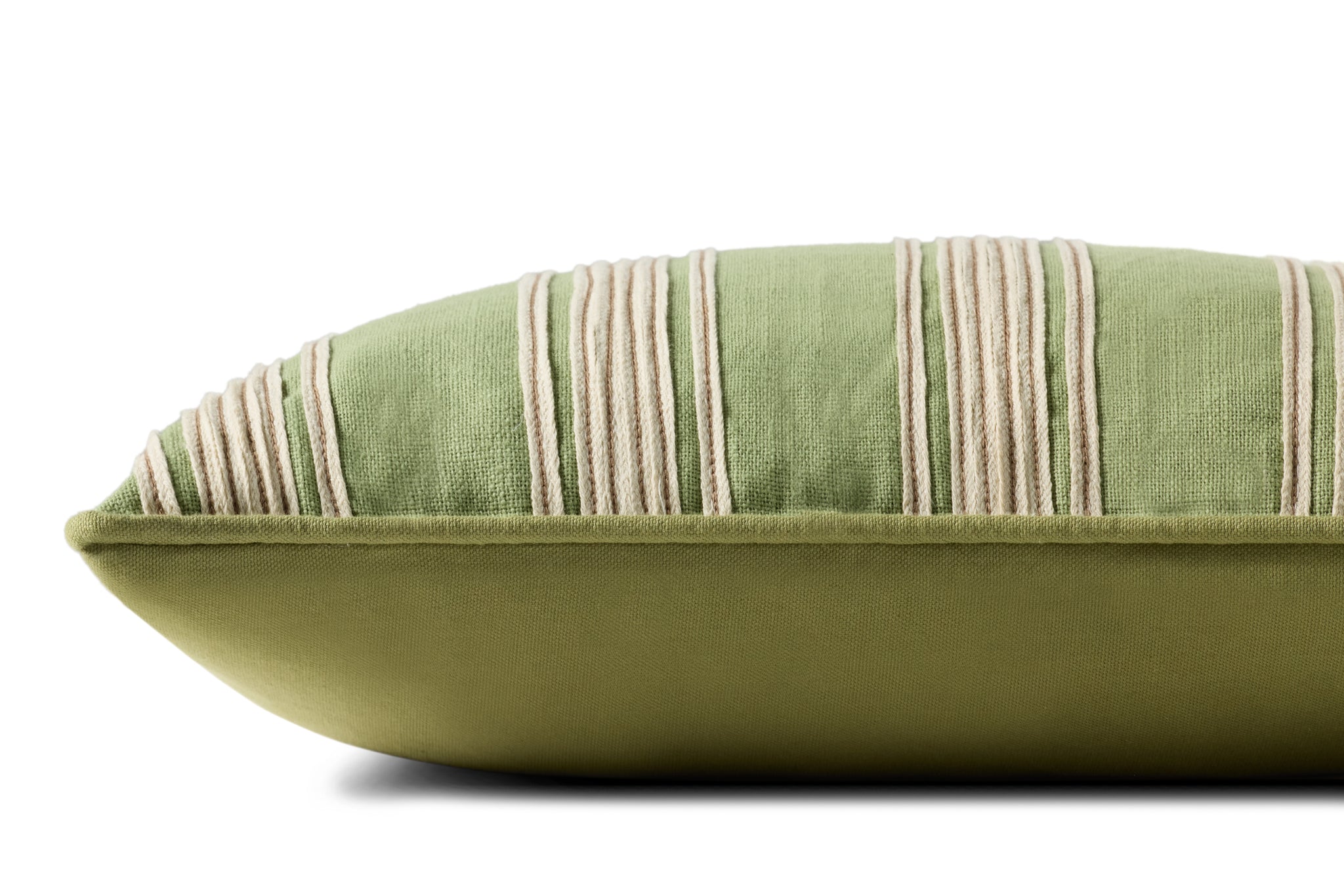 Verona Green Pillow shown from a different angle to reveal its pattern.