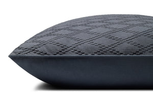 Cary Blue Pillow shown from a different angle to reveal its pattern.