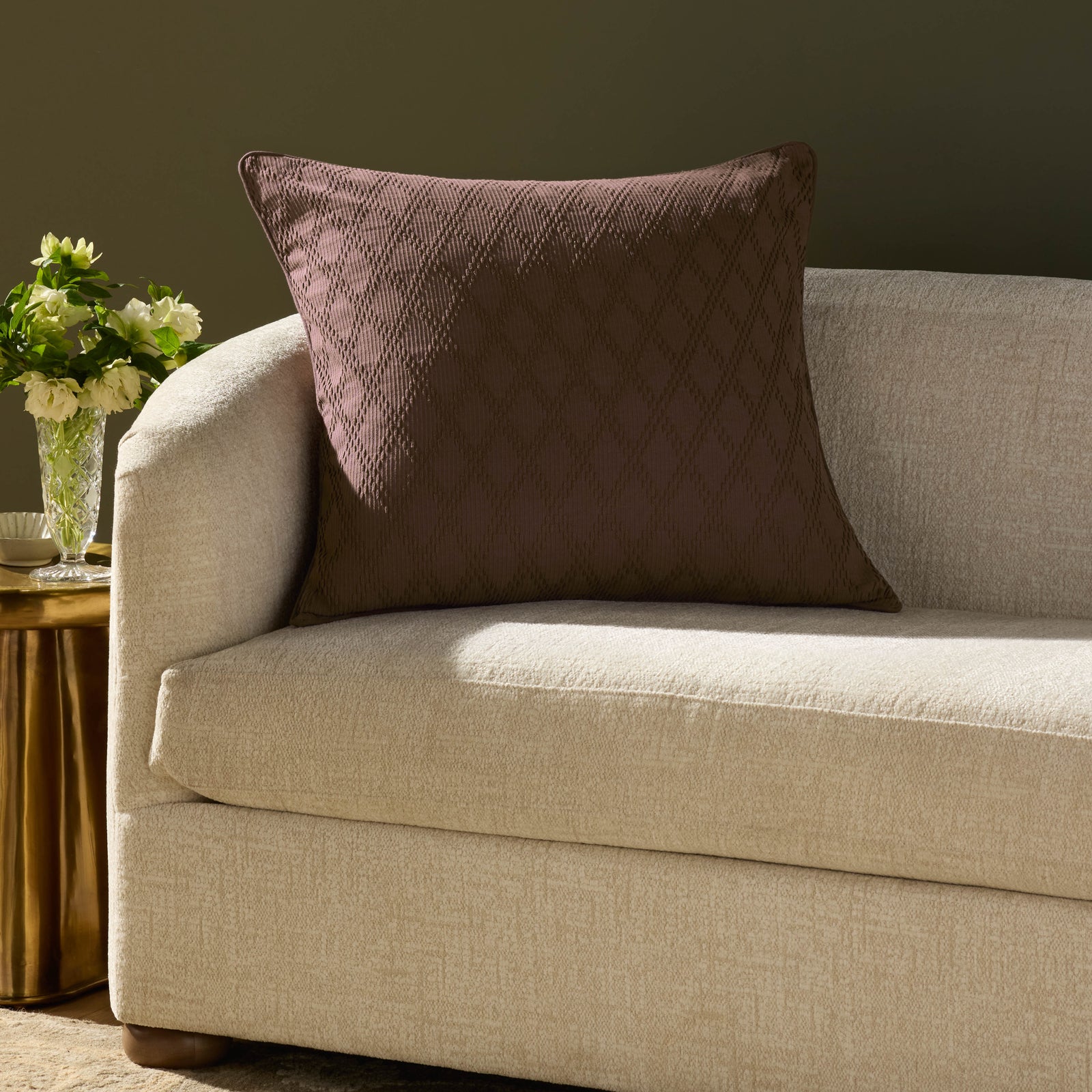 Cary Brown Pillow — a Loloi pillow at Laurie Yapp Home.