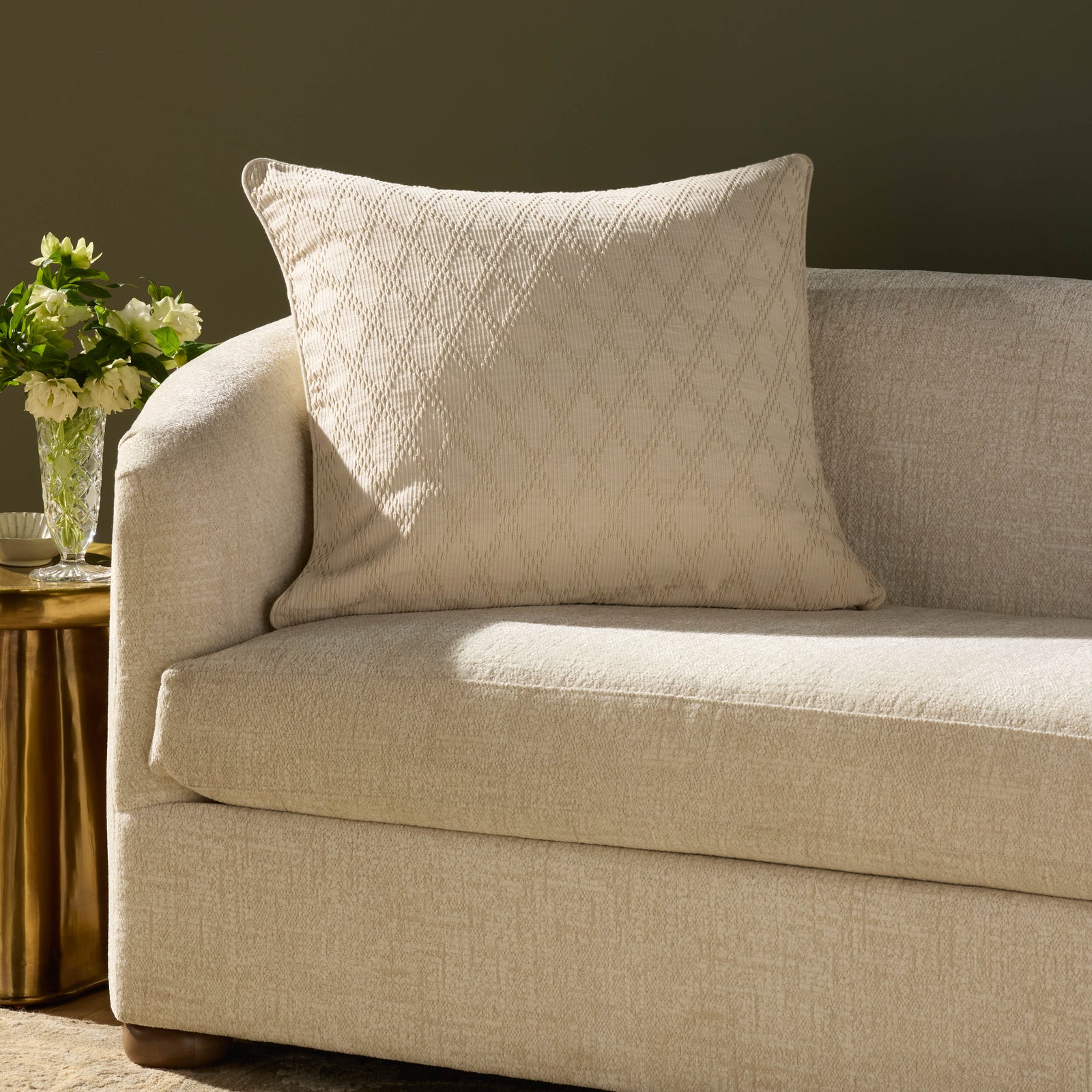 Cary Ivory Pillow — a Loloi pillow at Laurie Yapp Home.