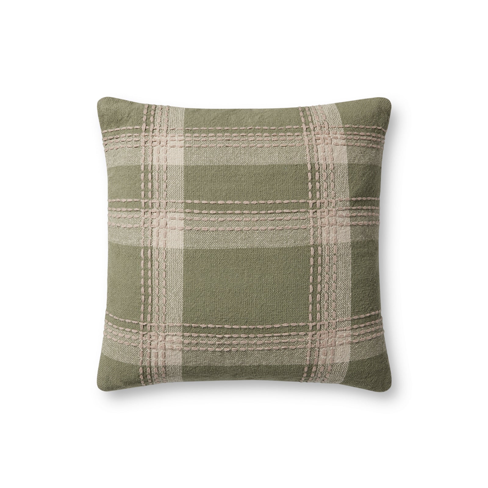Green / Multi Pillow (Pattern 6) — a Loloi pillow at Laurie Yapp Home.