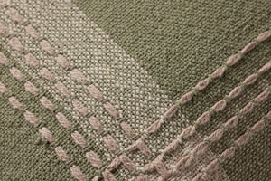 Green / Multi Pillow (Pattern 6) shown from a different angle to reveal its pattern.