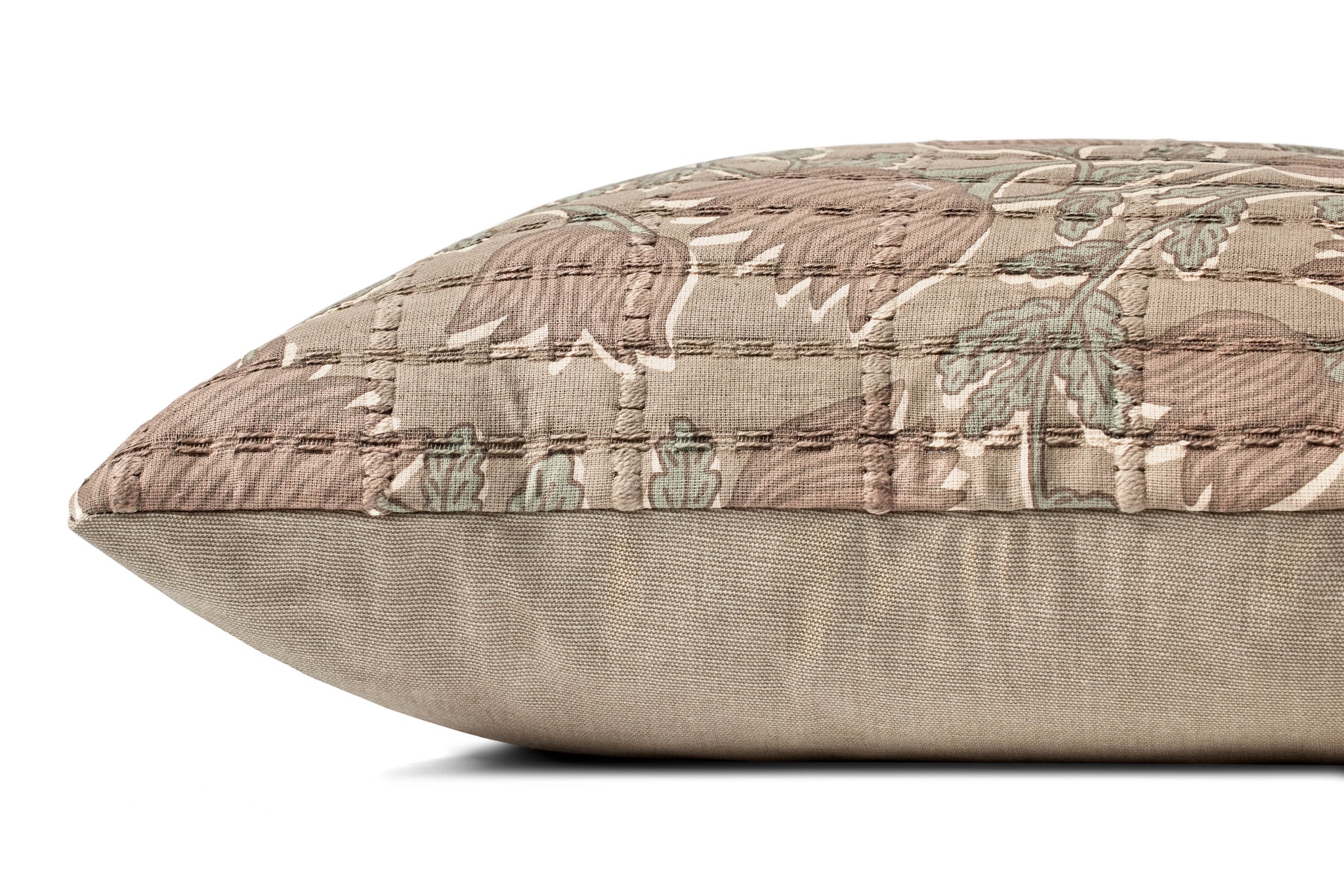 Taupe / Rose Pillow shown from another angle.