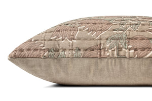 Taupe / Rose Pillow shown from another angle.