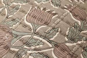 Taupe / Rose Pillow shown from a different angle to reveal its pattern.