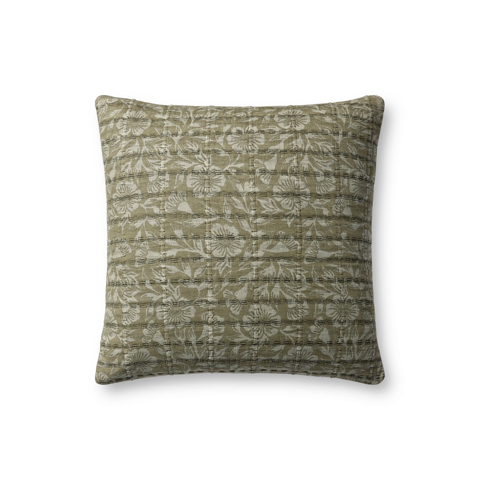 Green / Grey Pillow — a Loloi pillow at Laurie Yapp Home.