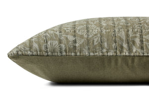 Green / Grey Pillow shown from another angle.