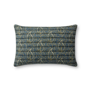 Blue / Green Pillow (Pattern 1) — a Loloi pillow at Laurie Yapp Home.