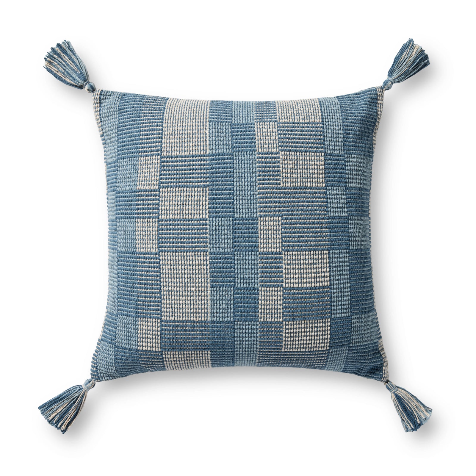 Blue Pillow (Pattern 5) — a Loloi pillow at Laurie Yapp Home.