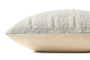 Ivory / Blue Pillow shown from another angle.