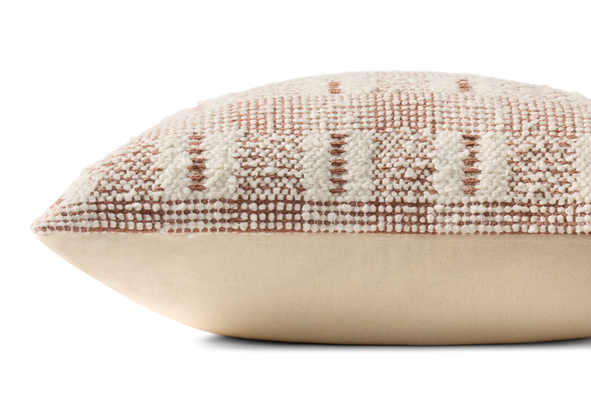 Ivory / Rust Pillow shown from another angle.