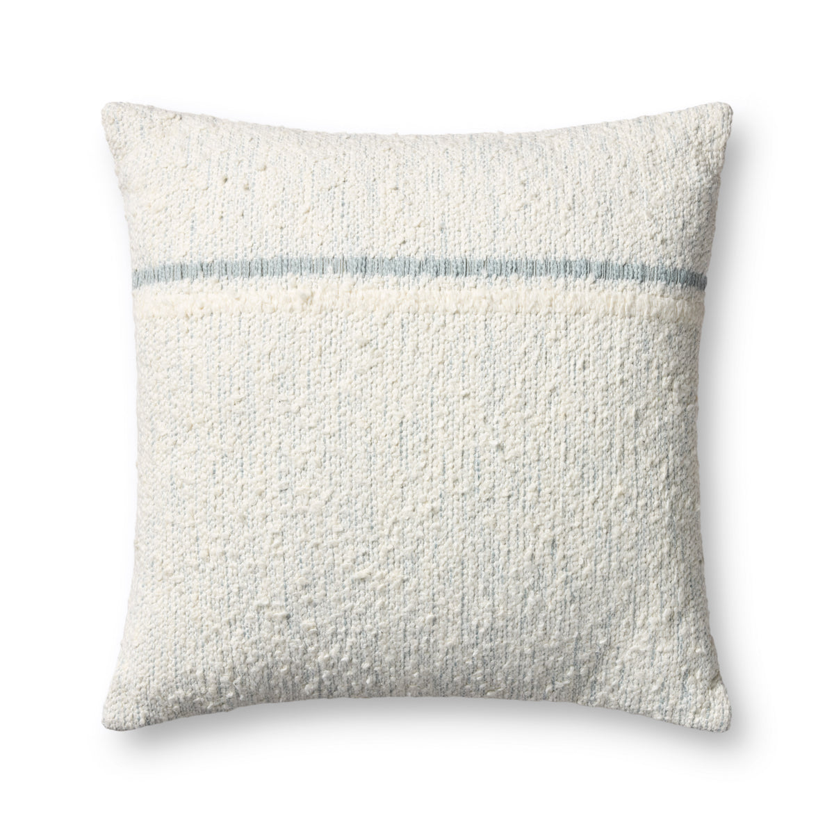Ivory / Blue Pillow (Pattern 1) — a Loloi pillow at Laurie Yapp Home.
